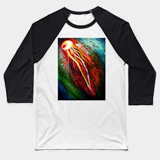 Vibrant Jellyfish Baseball T-Shirt